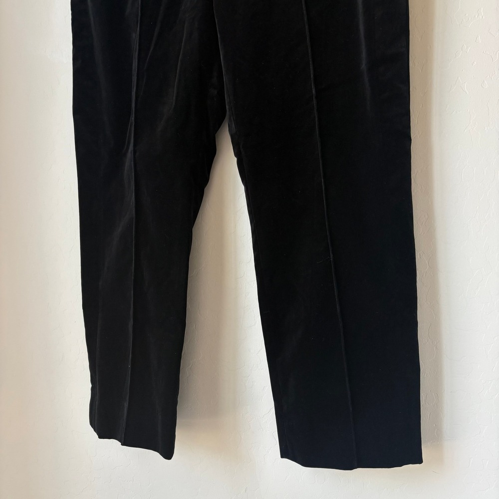 NWT ME+EM Trousers Italian Velvet Slim Crop Trouser Pants Black Size 10 - Picture 6 of 10